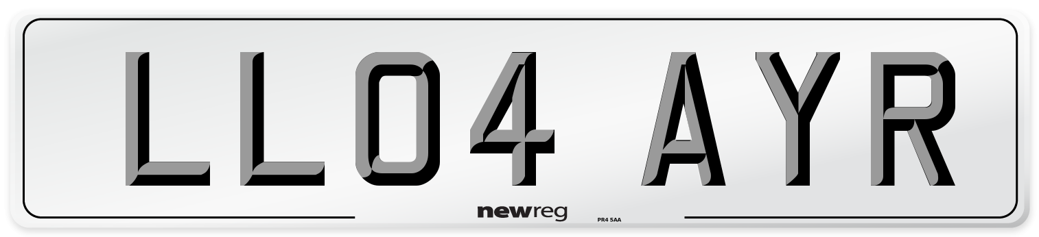 LL04 AYR Number Plate from New Reg